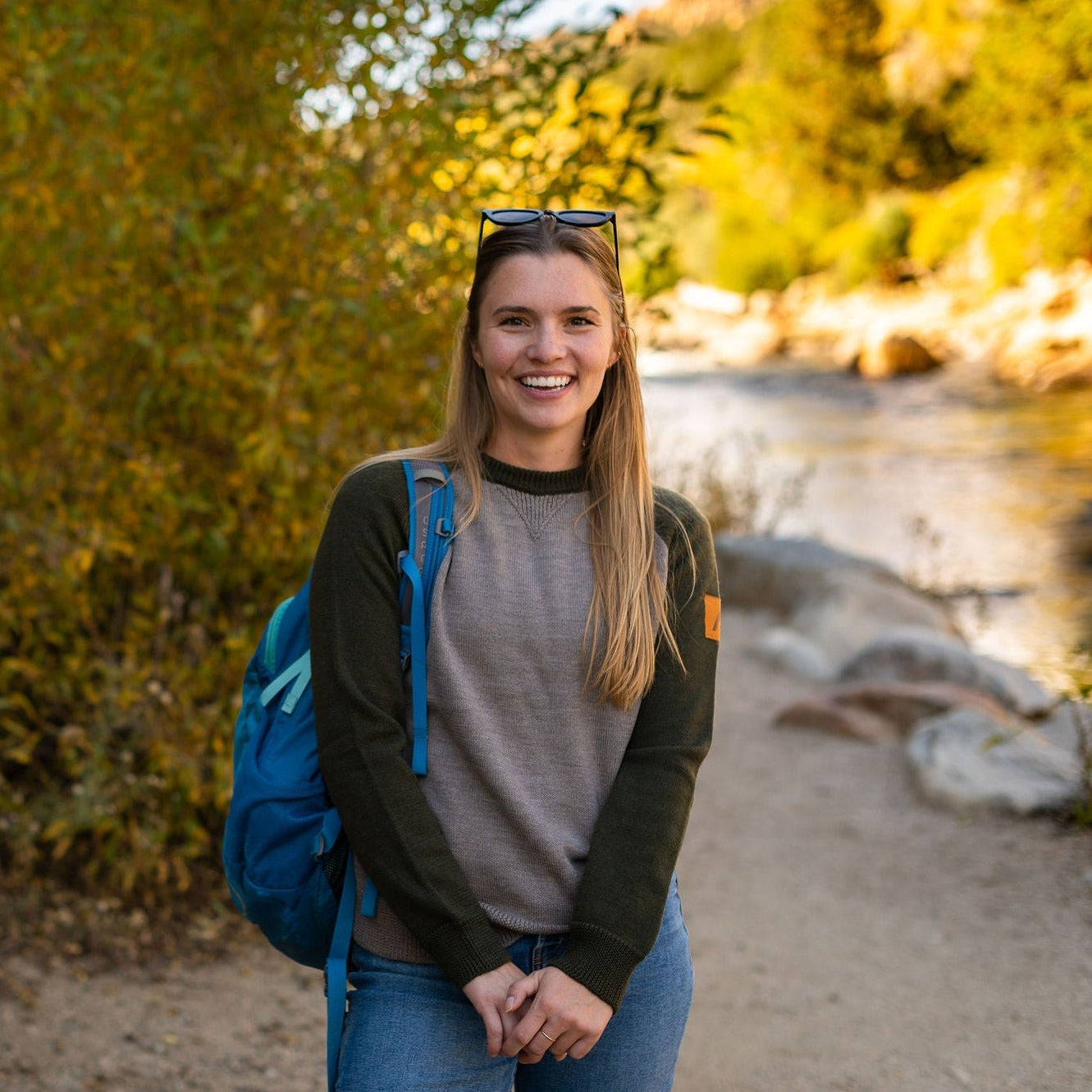 Colorado Merino Wool Sweater-Olive / Taupe