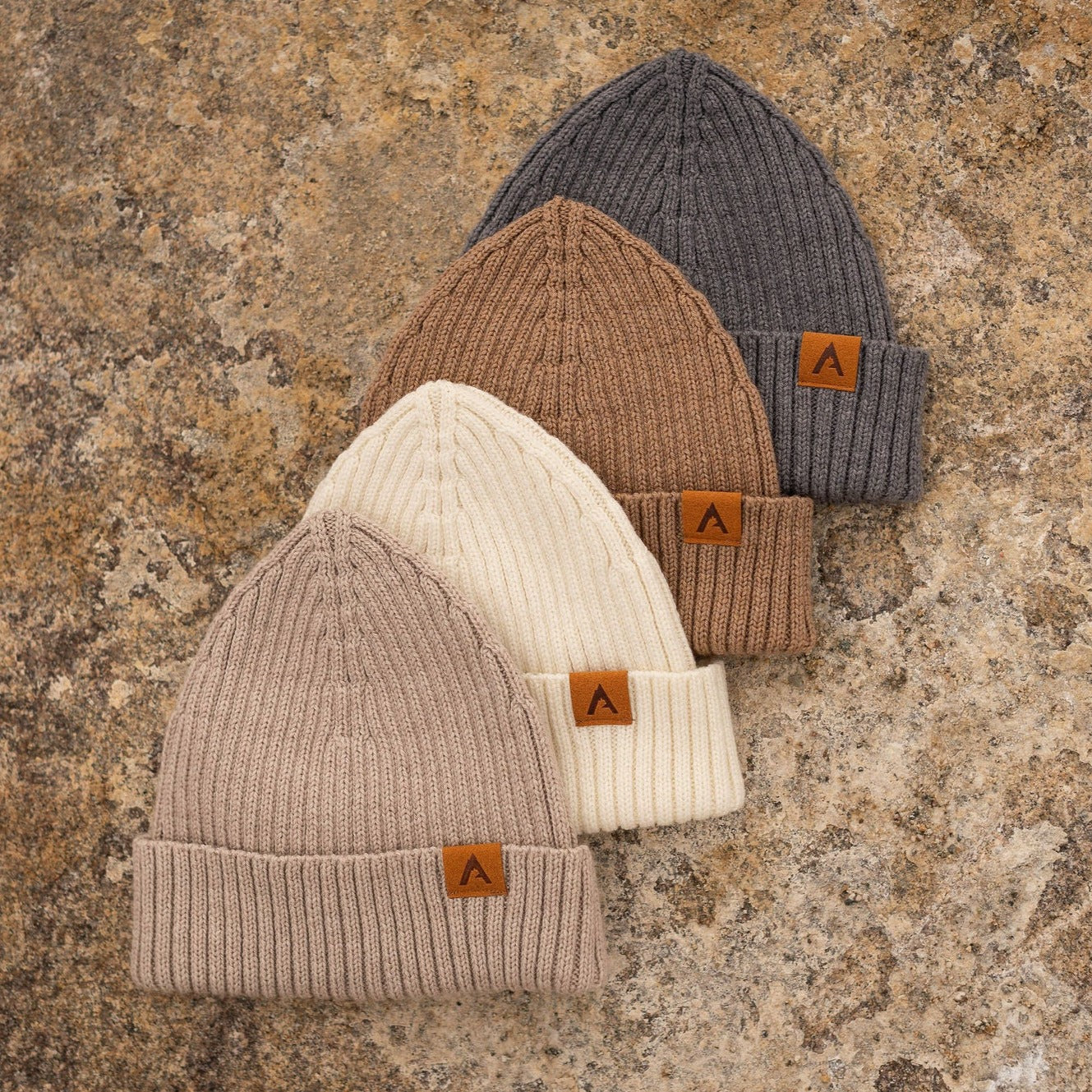 Merino Wool Beanie - Light Brown