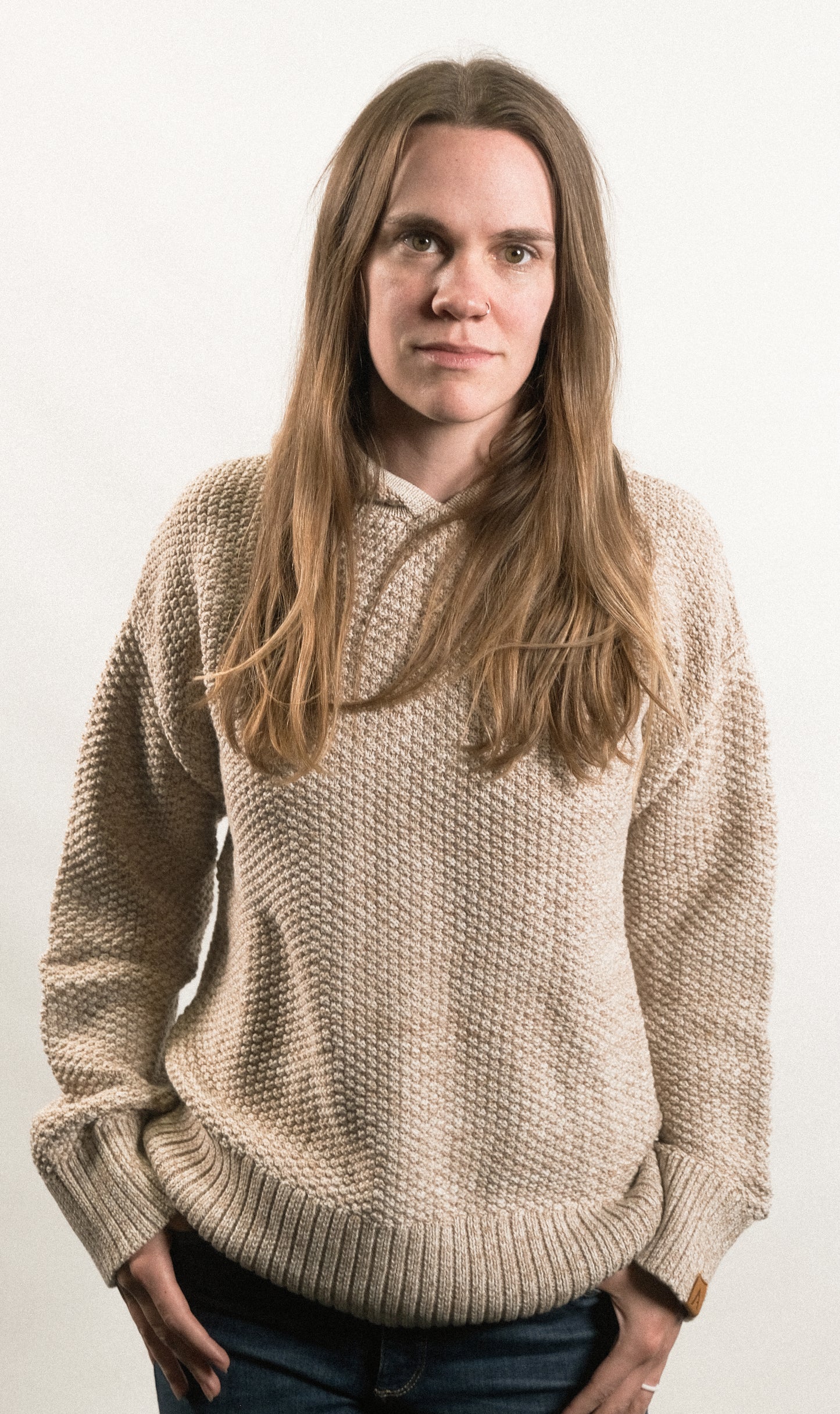 Riverside Hoodie Sweater -Sand / Natural