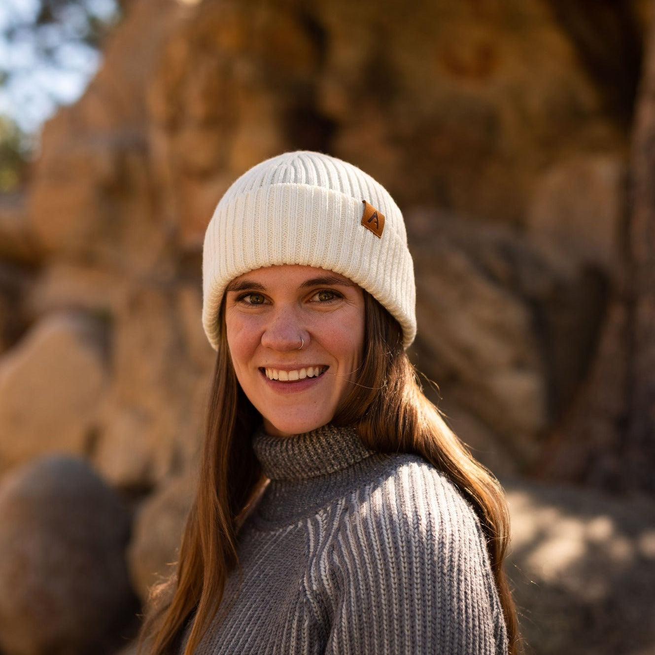 This soft merino wool beanie will keep you warm. 100% Merino Wool Made in the USA