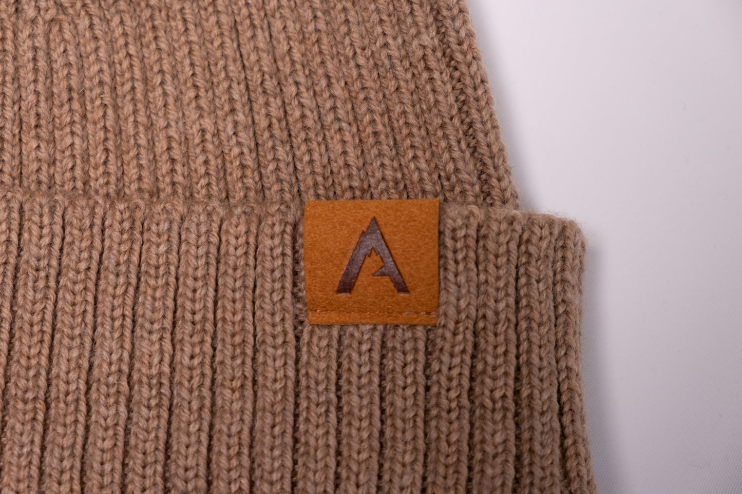 Merino Wool Beanie - Light Brown