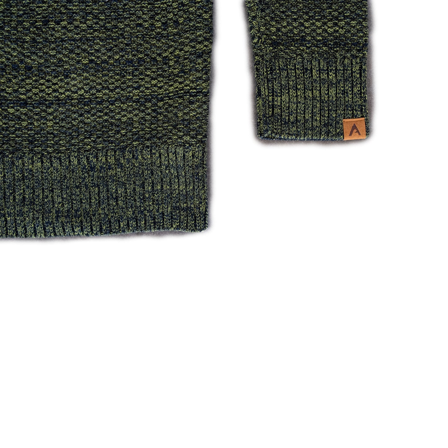 Riverside Hoodie Sweater-Green / Black