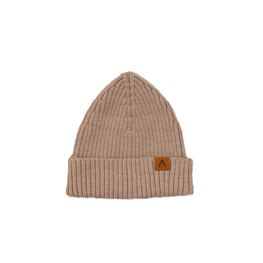 Merino Wool Beanie - Tan